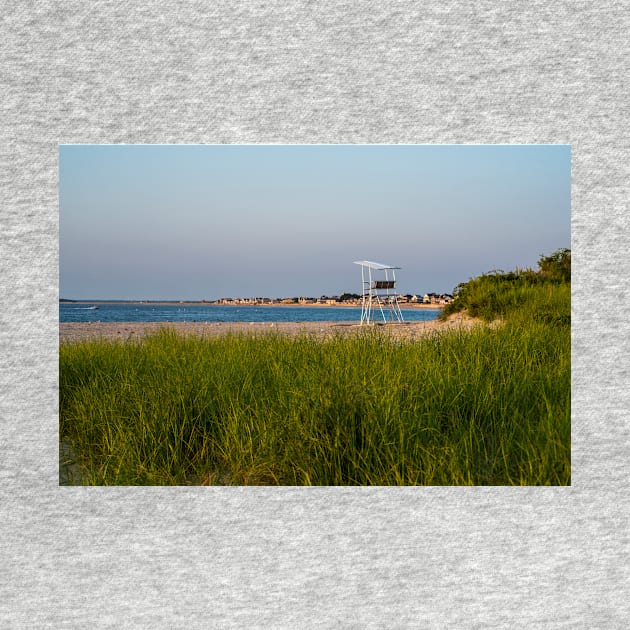 Grass and Lifeguard Chair Green Harbor Beach Marshfield MA by WayneOxfordPh